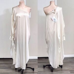 Nackiye One Shoulder Silky Dress